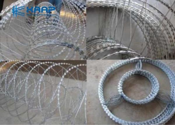 Custom Concertina Wire Fencing Straight Blade Netting Protection For Security