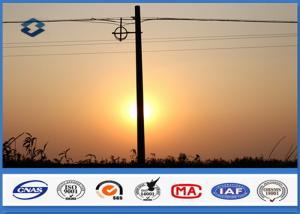 Quality 69KV Anticorrosive Steel Utility Pole 6M - 12M Height galvanized metal posts wholesale