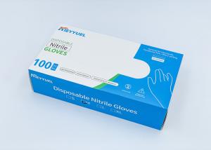 Quality Multi Use Custom Food Grade Disposable Nitrile Gloves / Carton Size 45cm*27cm*22cm wholesale