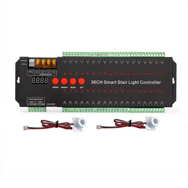 Cheap 36 Channel Intelligent Pixel LED Stair Controller For LED Light for sale