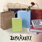 Customized Size Coloured Kraft Paper Bags , Brown Paper Gift Bags Eco - Friendly