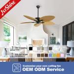 56" 1stshine Ceiling Fan with Remote and Big Airflow Plastic Blades Simple