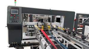 Flexo Corrugated Folder Gluer Carton Box Folding And Gluing Machine 12kw