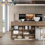 Base Cabinets Luxury Italian Design Modern Kitchen Cabinet Set Stone Top Wood