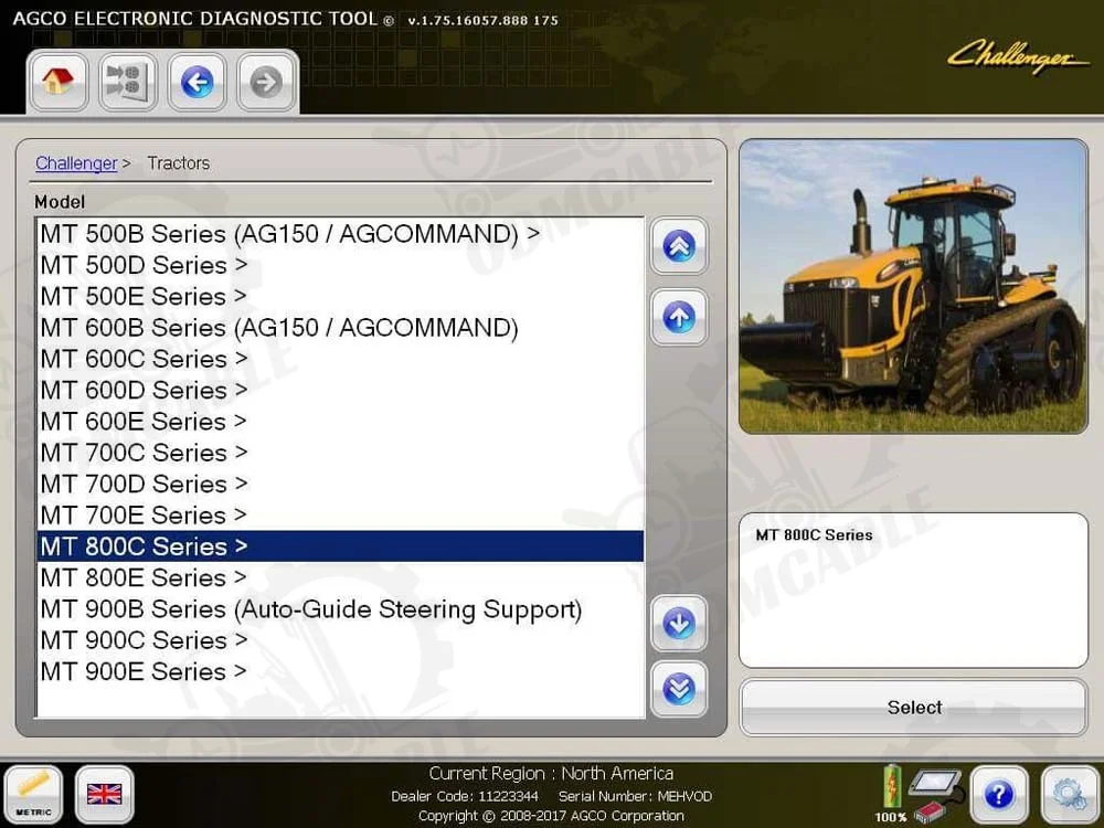 Use for Heavy Duty Agricultural Truck Ready for AGCO CANUSB EDT Interface Electronic Diagnostic Tool