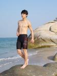Men's brand swim mens beach Surf swimsuit knee length bathing swimming shorts