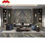 Modern Luxury Brazil Hotel Kitchen Countertop Dark Blue Sapphire Marble Stone