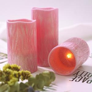 Quality Remote Control Pink Flameless Candles Set For Party Decor Realistic Wax Battery wholesale