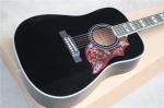 Wholesale custom 41" cherry red/black hummingbird acoustic guitar with rosewood