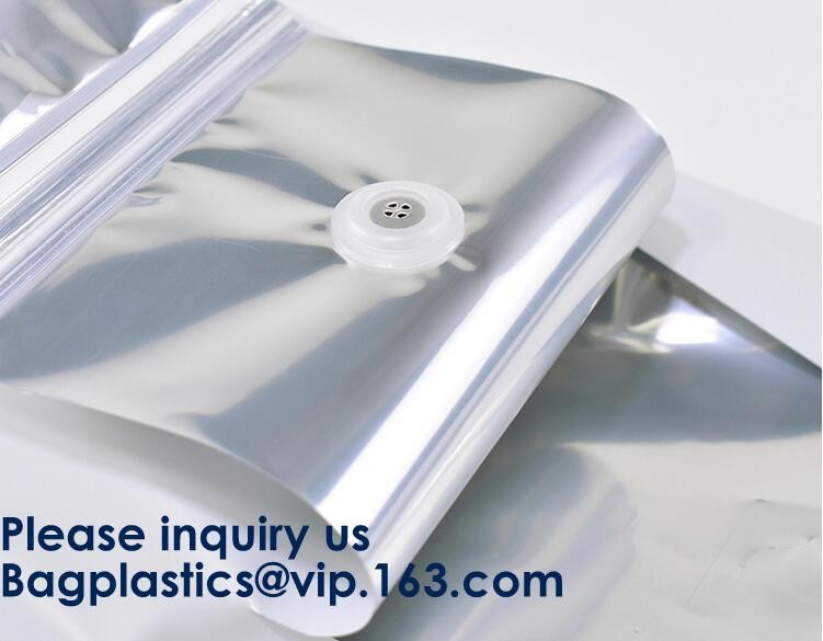 Reusable Side Gusset Coffee Bag Inside Aluminum Foil Coffee Packing With Valve,Aluminum Foil Vacuum Packing Bag, Zipper