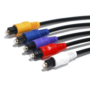Quality RCA Cable Optic Digital Audio Cable 5 Color Plastic Connector 1.5m - 5m For DVD CD Player wholesale