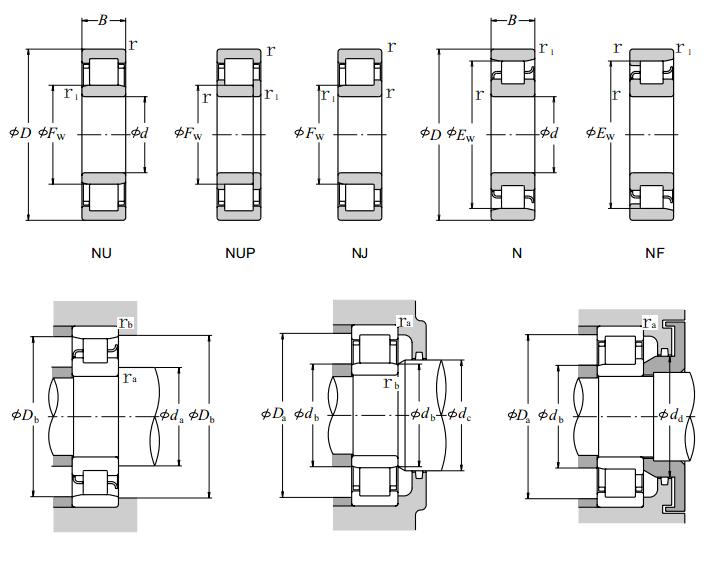 238902.RNN F-238905.RNN F-560280.RNN RN312 Reducer Double Row Cylindrical Roller Bearing