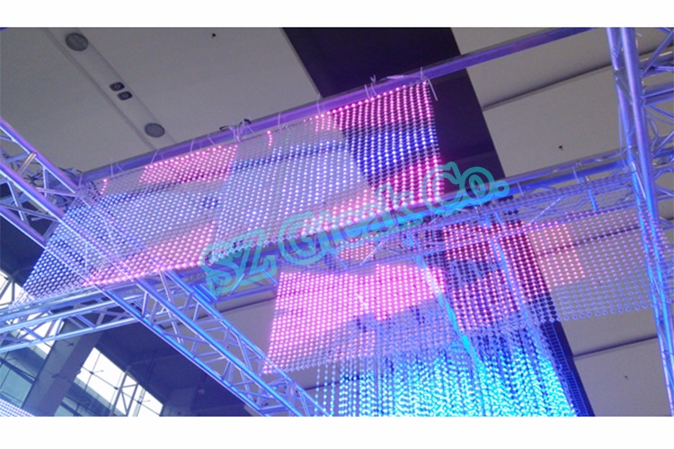 P20 P30 p40 transparent mesh curtain led displays soft screen outdoor led mesh screen