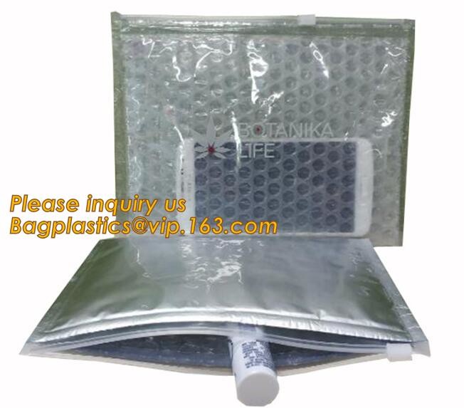 Cosmetic Pink Slider Padded Bag/Silver k Bag With Bubble,Padded Envelopes Cheap Aluminium Foil k Holographic