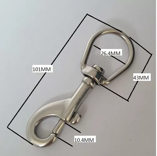 Dog Chain Hook for Bag Leash Spring Clip Snap Swivel Bolt Hook Outdoor Sport Accessory
