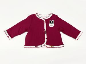 Quality Coton Fleece Solid Red Baby Girl Coats Lining Warm Snap Button wholesale