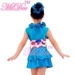 2 in 1 Colorful Kids Dance Clothes Cutie Cercle Confetti Bodice Halter Neck