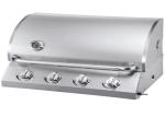 Factory price kitchen bbq insert 4 burners gas bbq grill with heat monitoring