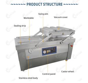 Quality Punch Double Chamber Vacuum Packaging Machine Meat Rice Fish Food Sealers wholesale