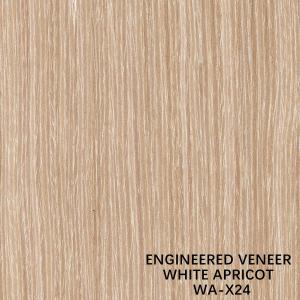 Quality Reconstituted Decorative Engineered Apricot Wood Veneer X24 White Apricot Vertical Grain Popular Used For Cabinet Face wholesale