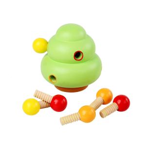 Quality Early Childhood Development Nut Tree Disassembly Screw Wooden Toy ISO9001 wholesale