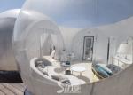 Outdoor Custom Made 3 Rooms Inflatable Bubble Tent Hotel With Steel Frame Tunnel