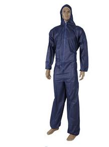 Quality 2XL Disposable Hooded Coveralls Medical Disposable Dust Suits Dark Blue wholesale
