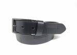 3.5cm Width Cowhide Black Mens Casual Leather Belt