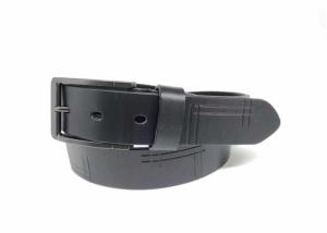 Quality 3.5cm Width Cowhide Black Mens Casual Leather Belt wholesale