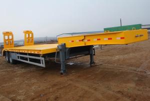 Quality 45 Ton 2 Axle Heavy Duty Low Bed Trailer Mechanical Suspension wholesale