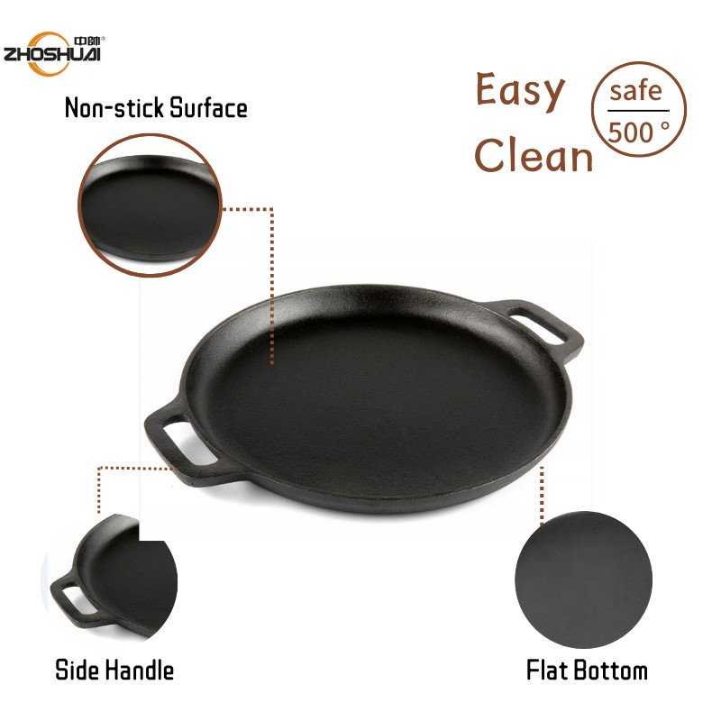 Cast Iron Frying Pan,Grill Pan , dutch oven 3 Piece-set Pre Seasoned for all stove