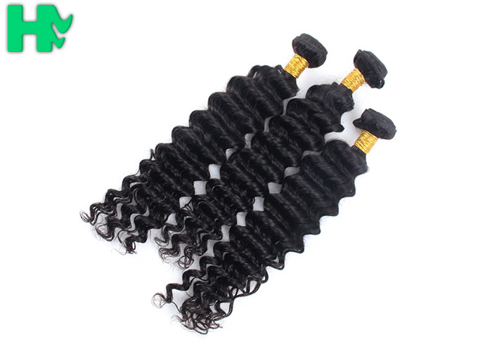 Natural Black Real Deep Wave Human Hair Grade 9A Full Cuticle Aligned