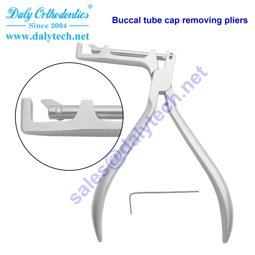 Buccal tube cap removing pliers of ortho pliers for dental instruments