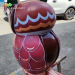 high strength alive sound Fiberglass Animal Statues Lighting Animatronic Owl