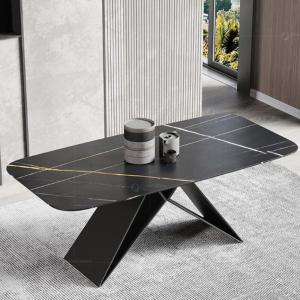 Quality Carbon Steel Leg Marble Stone Top Dining Tables For Bedroom wholesale