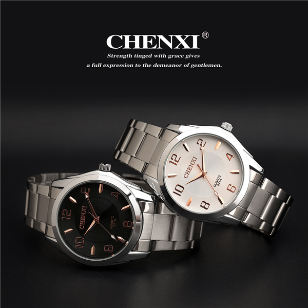 Stainless Steel Wrist Watch Quartz Gold Watches CHENXI Branding Watches Men Fashion Watch