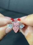 2.43ct Lab Diamond Jewelry Pink Pear Shaped Diamond Ring VS2-VVS1