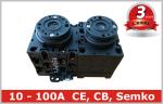 Rear Installation 4 Pole Changeover Switch 25A 30A 40A , Black / Red