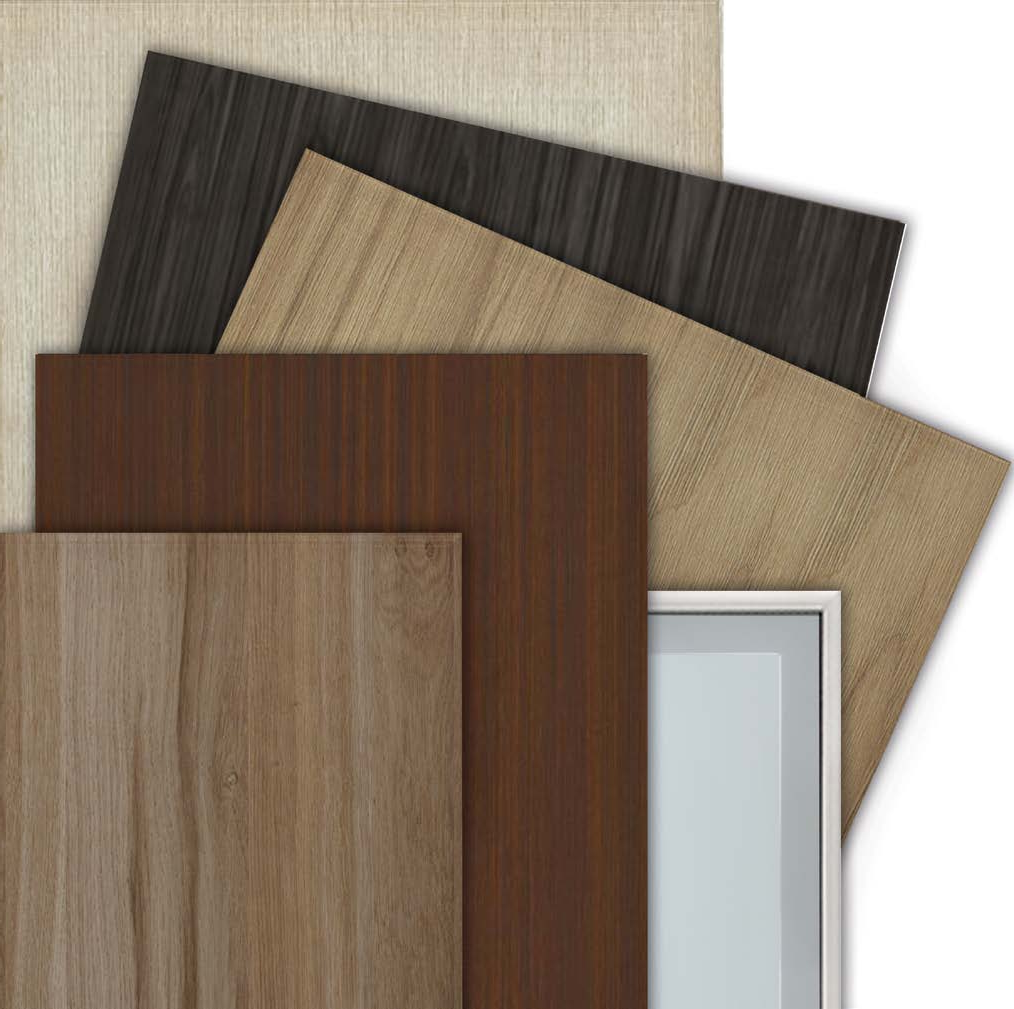 Modern Italian Kitchen Cabinet with Flat Edge Stone Countertop and Custom Veneer Color