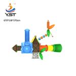 Outdoor Amusement Plastic Slide Playground Gym Equipment For 10 Kids