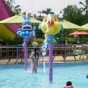 Quality Colorful Carp Spray Park Fiberglass Equipment For Children / Kids Water Playground wholesale