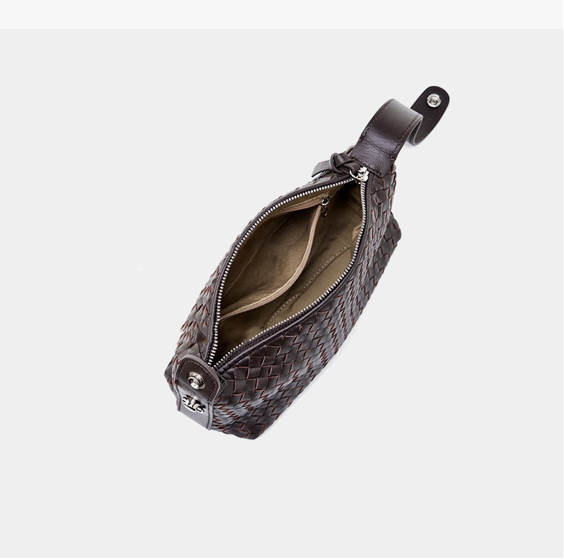 Other Pattern Type Genuine Leather Woven Purses For Ladies Chain Shoulder Messenger Bag