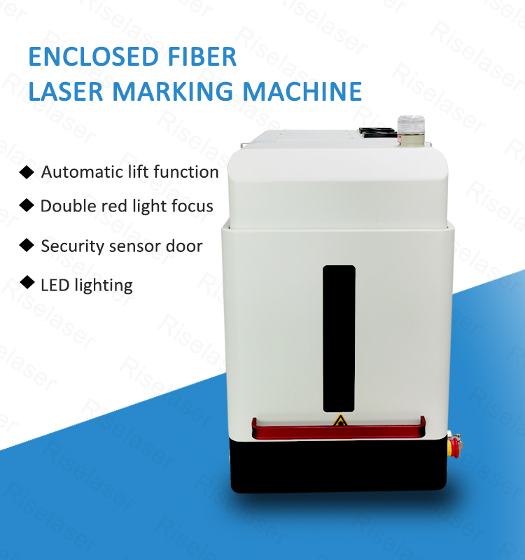 Desktop 30w 50w Engraving Fiber Laser Marking Machine Metal Jewelry