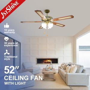 Quality Traditional Classic Ceiling Fans Chandelier 52 Inch For Restaurant wholesale