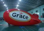 Advertising Inflatable Lighting Blimps Airship , Inflatable LED Flying Zeppelin