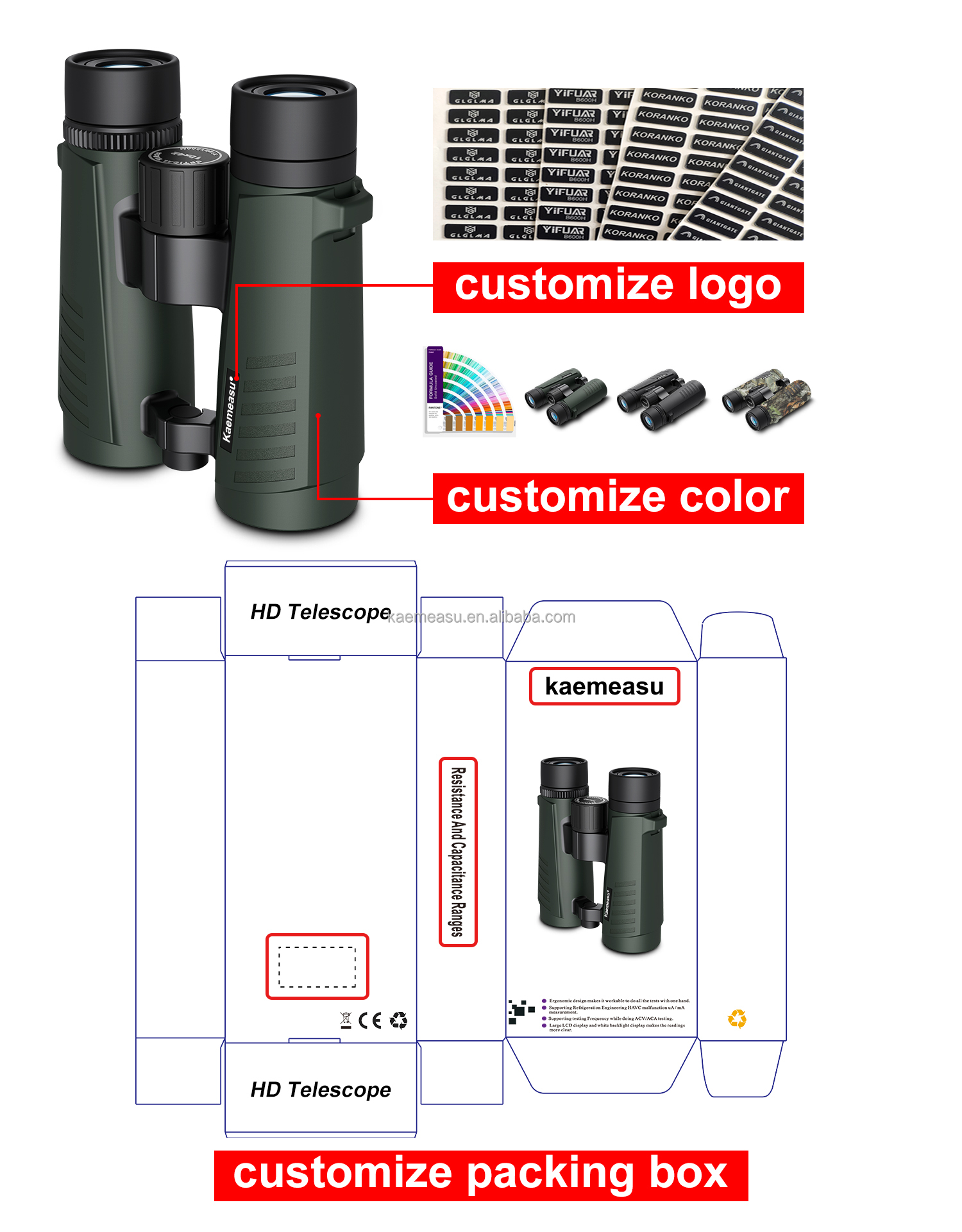 C 8X Compact 8X24 Binoculars Waterproof Lightweight for Camping Concerts Outdoor Sports Wildlife Viewing