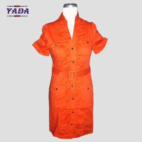 Fashion design women casual spandex plain tight waist cotton retro dress