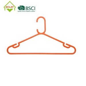 Quality Ergonomic Orange Plastic Tube Hangers Notched Shoulders wholesale