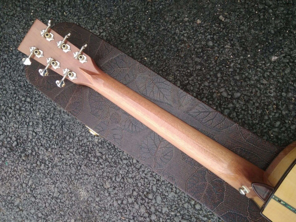 Factory AAAA 14 frets Auditorium folk Guitars Orchestra all solid imported apple wood acoustic electric guitar