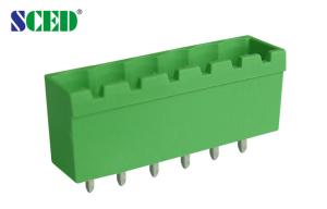 Quality Pitch 5.08mm plug in terminal block connector 2-24 Poles Green Plastic Male Part wholesale
